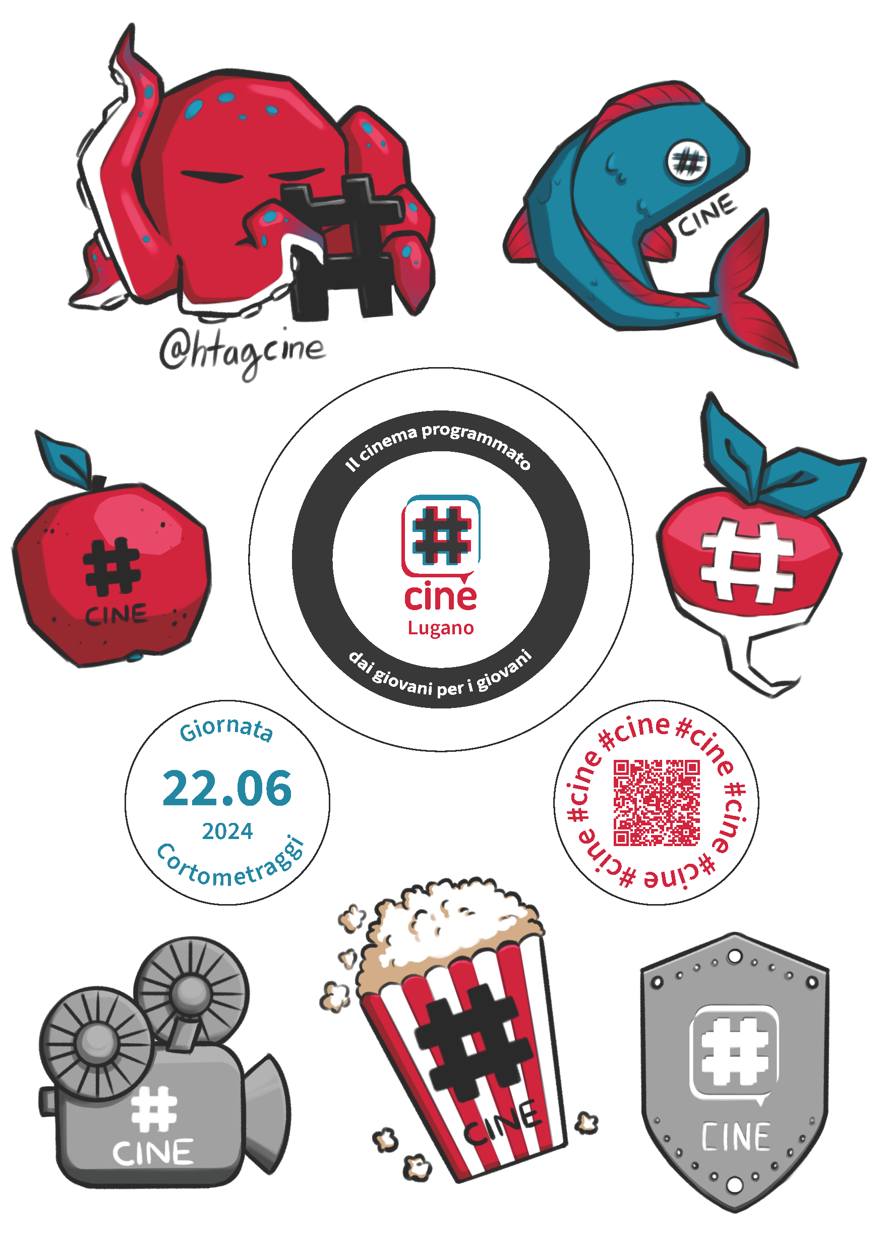 Stickers for hashtag cine